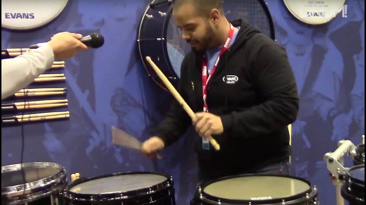 Evans System Blue and Pipe Band marching snare heads