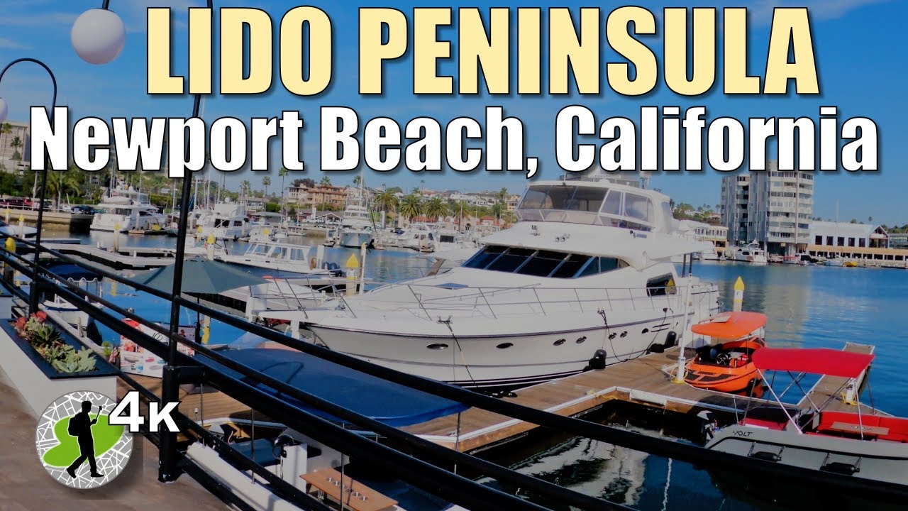 4K | Walking Around Lido Peninsula, Newport Beach, California | 2020