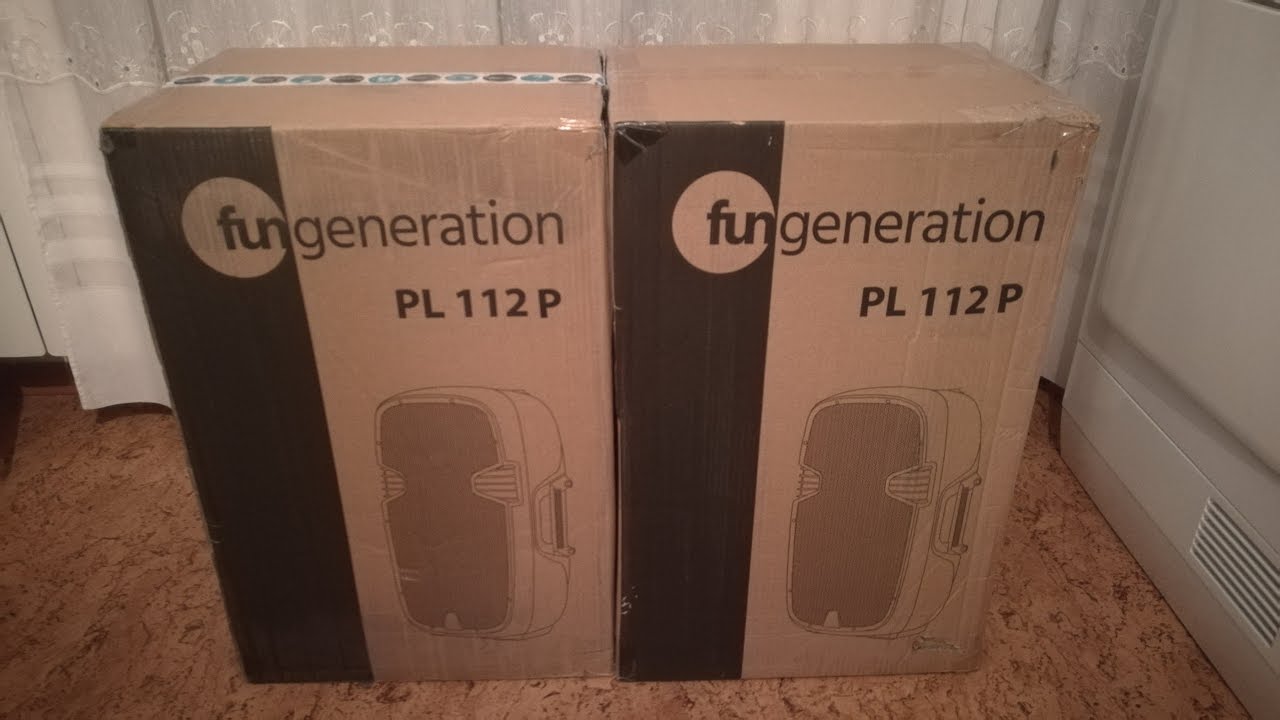 Fun Generation PL112P speakers from Thomann unboxing