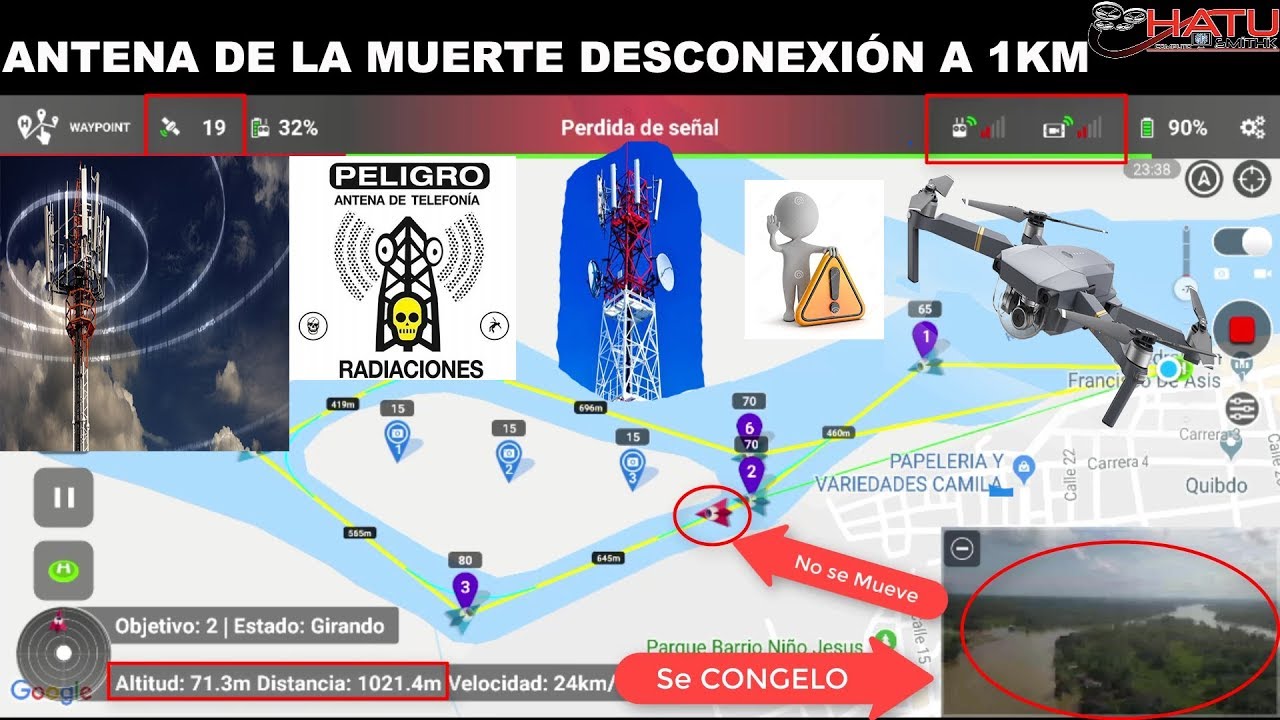 ANTENA DE LA MUERTE DESCONEXIÒN A 1 KILÓMETRO MAVIC PRO en ESPAÑOL