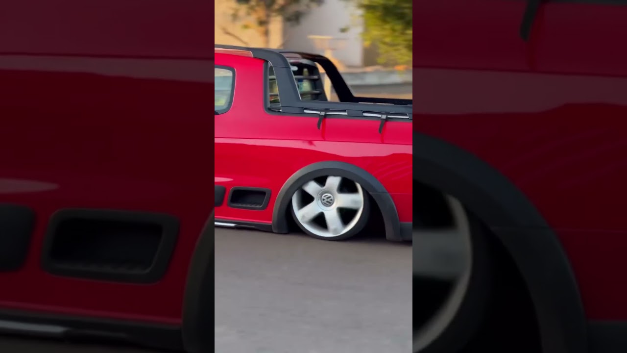 VOLKSWAGEN SAVEIRO CROSS REBAIXADA | SUSPENS&Atilde;O A AR. SOCADA NO CH&Atilde;O 🔥 #saveiro #volkswagen #carros