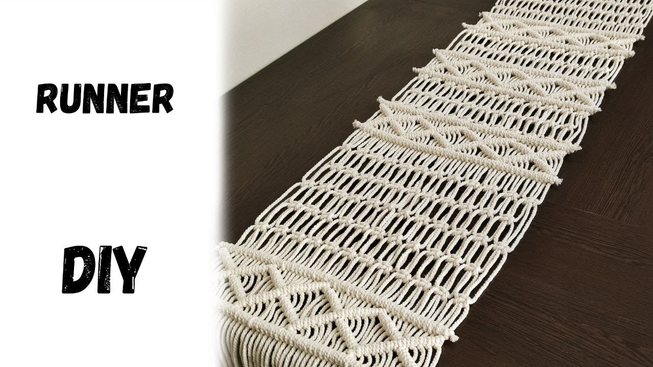 Macrame Table Runner Tutorial | DIY Macrame Runner with Fast Knotting Method