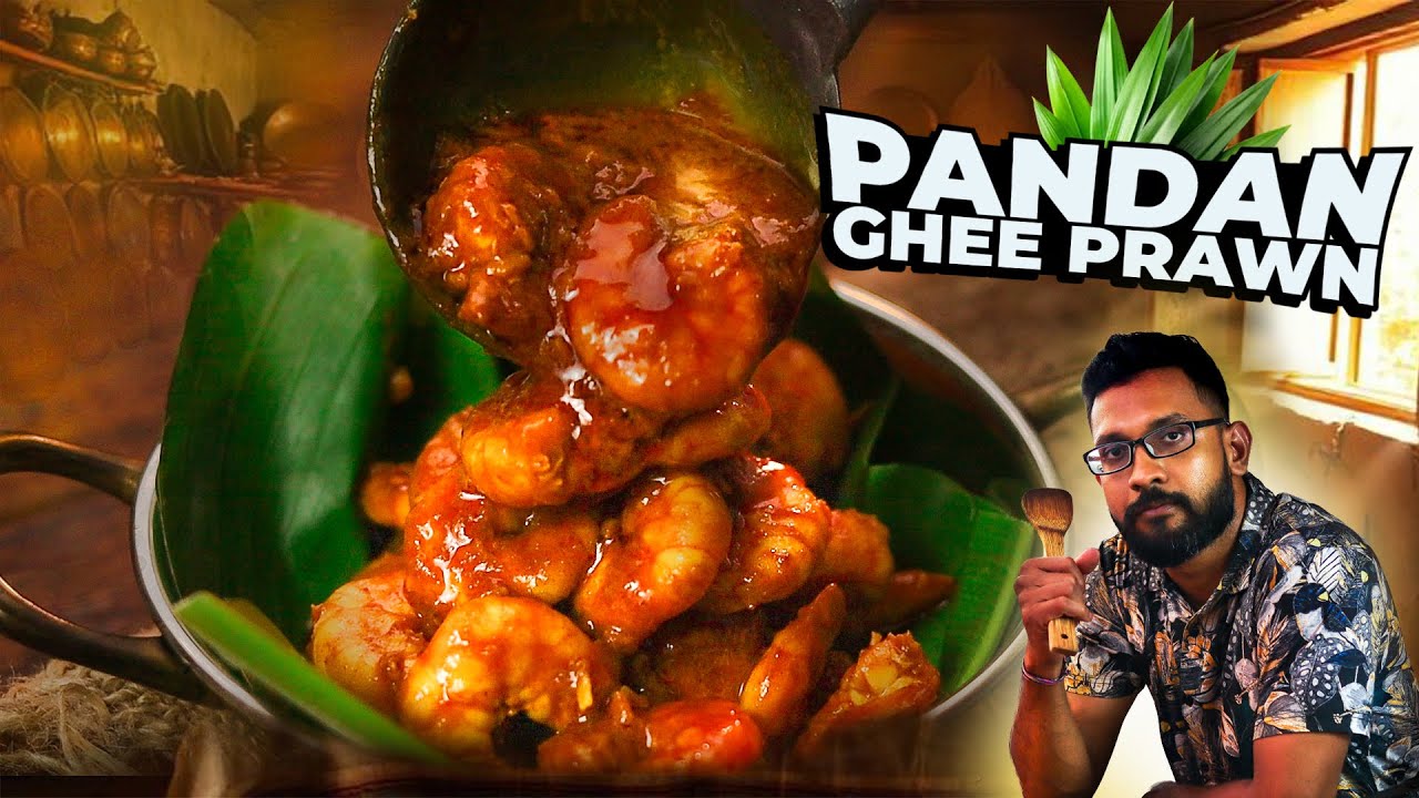 Easy Pandan Prawn Ghee Roast Recipe | The Best Ghee Roast Without Pounding Spices