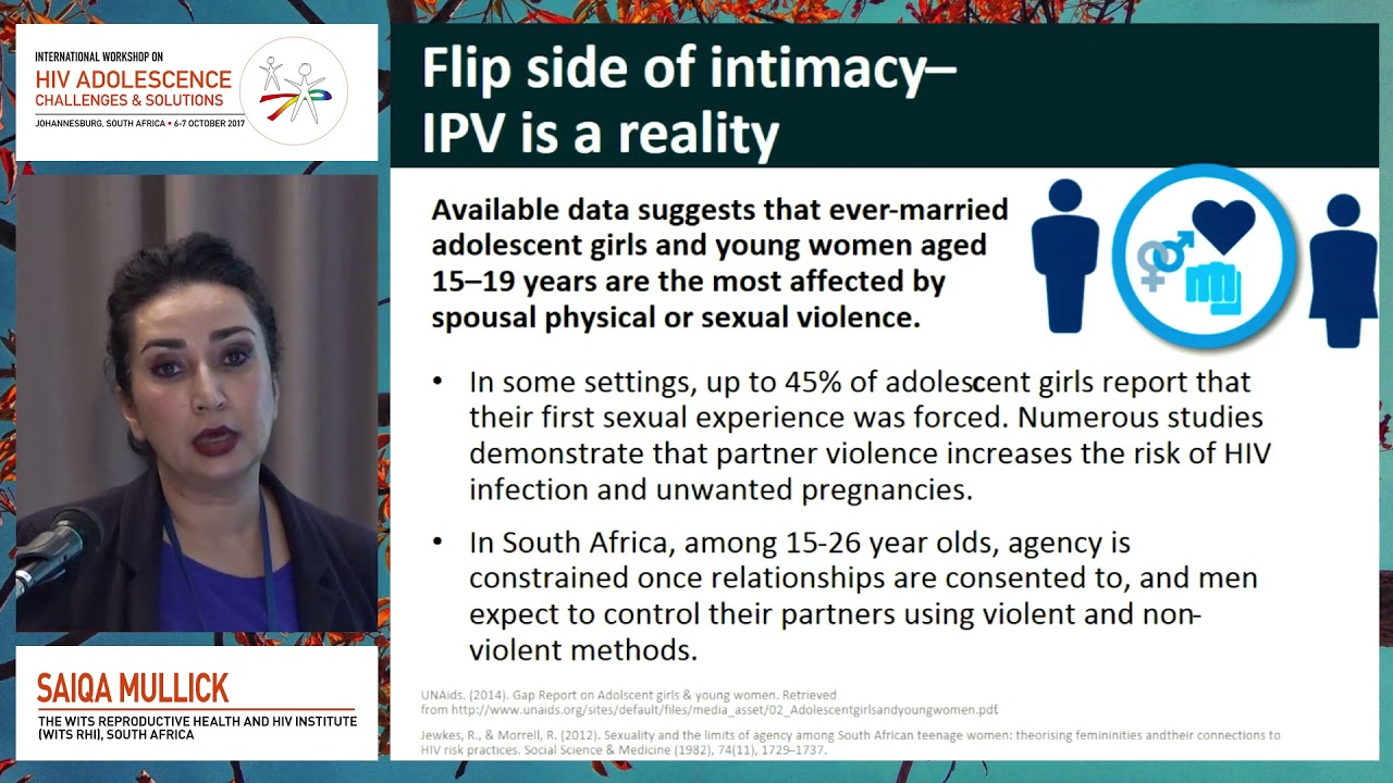 Adolescents and intimacy - sexual relationships | Saiqa Mullick, MBBCh, MSc, MPH, PhD