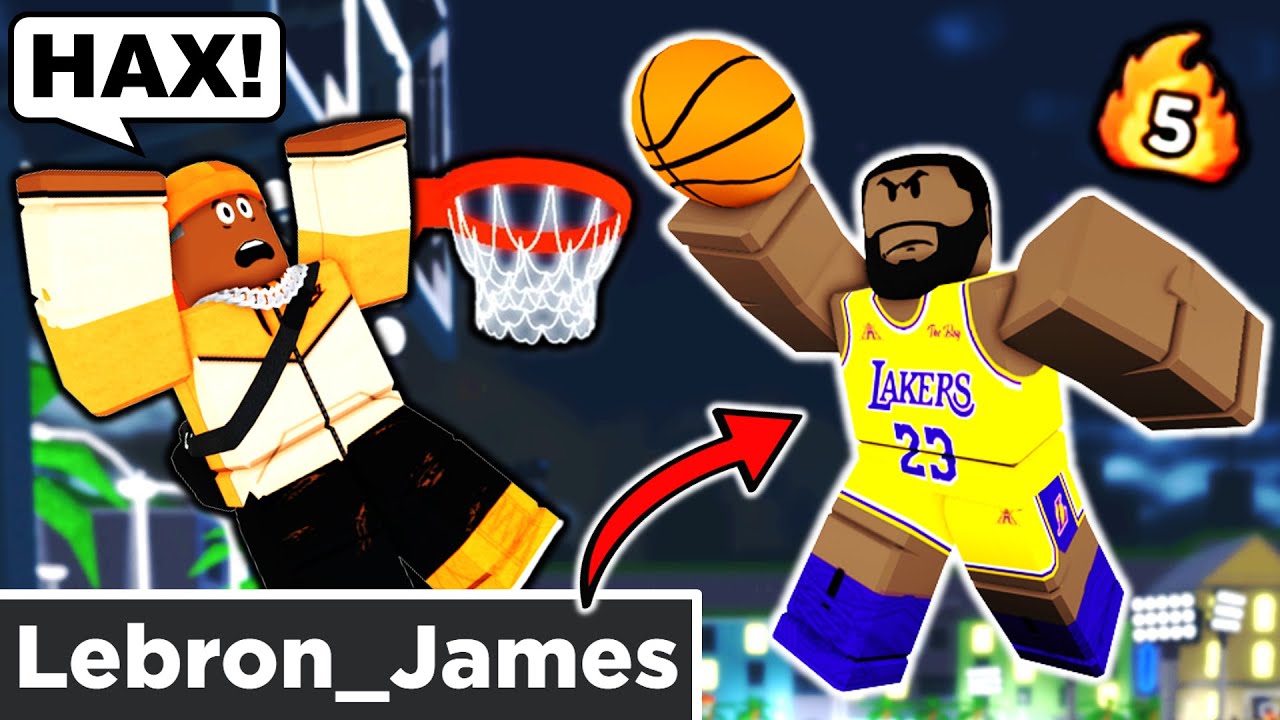 I Pretended to be LEBRON JAMES in Basketball Legends! (Roblox)