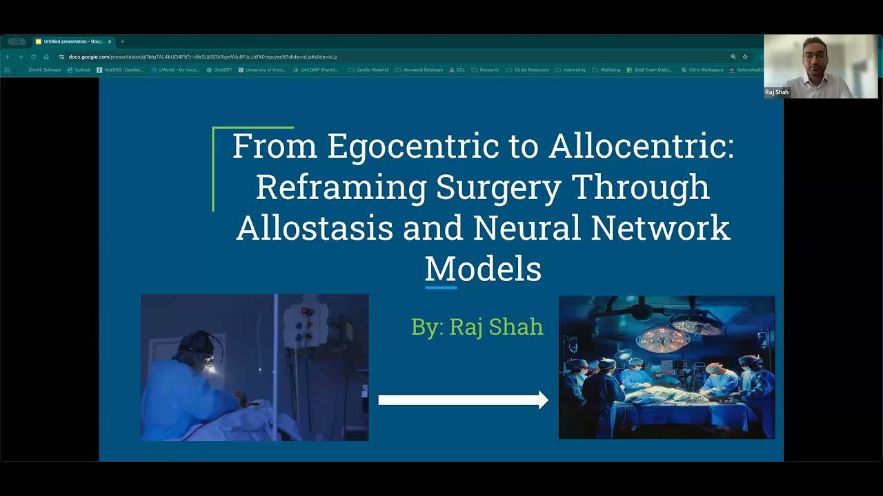 From Egocentric to Allocentric - Reframing Surgery Through Allostasis and Neural Network Models