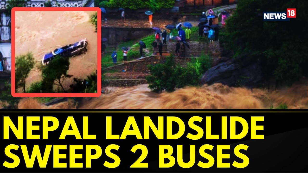 Landslide Sweeps Two Buses With Over 60 Passengers Into Trishuli River | Nepal Landslide News
