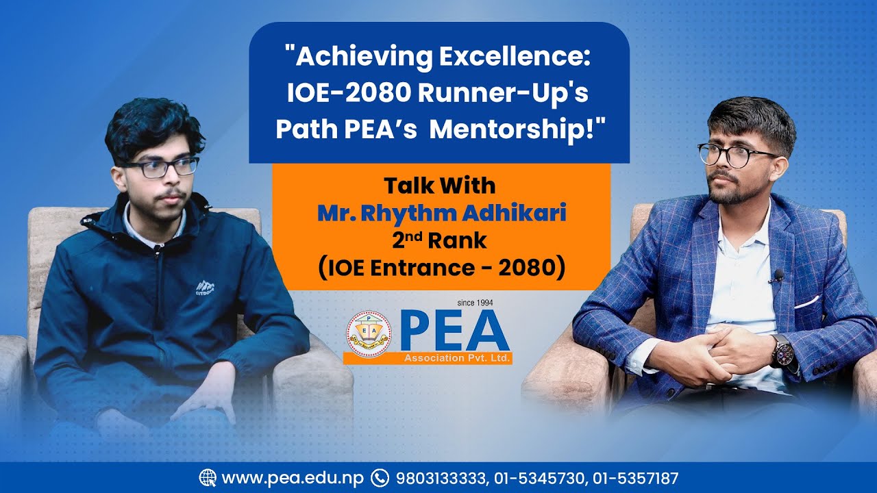Rhythm&rsquo;s Study Techniques | IOE - 2080, 2nd Rank | Mr. Rhythm Adhikari with Er. Dipak Dahal | Ep. 14