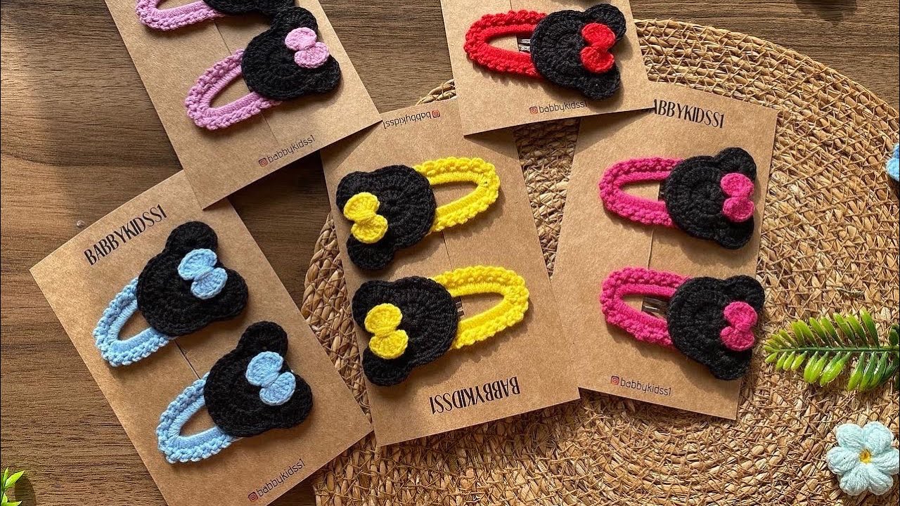 Mickey mause çıtçıt toka / örgü modeli çıtçıt toka / örgü toka modeli
