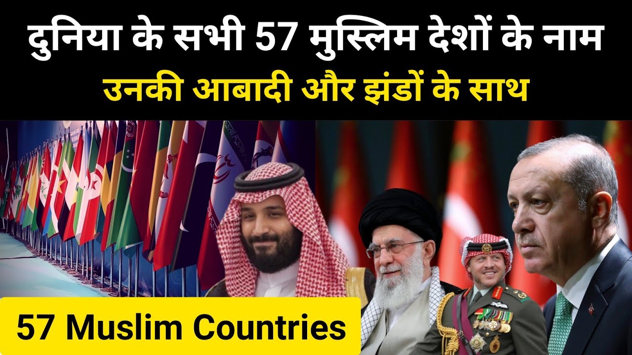 All 57 Muslim Countries With Their Flags And Population । सभी 57 मुस्लिम देशों के नाम - R.H Network
