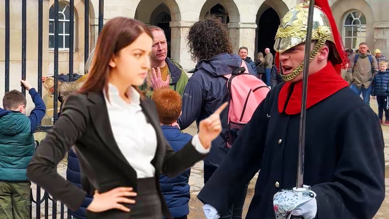 CRAZY Karen Tries Messing With The Wrong Royal Guard (BIG MISTAKE)