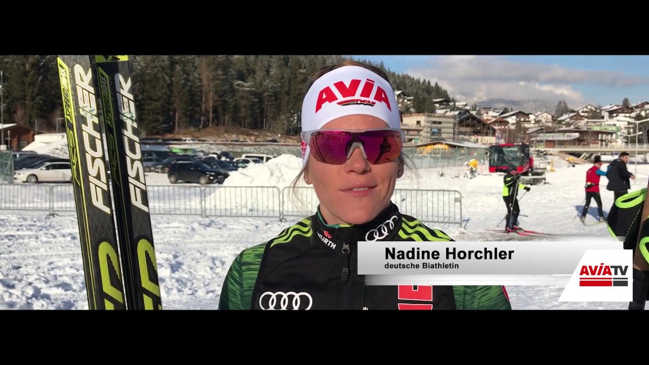 Gru&szlig; vom Training von Biathletin Nadine Horchler