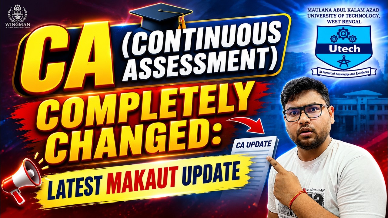 🔥 MAKAUT CA Pattern Completely Changed! 😱 Latest Continuous Assessment Update 2026 | Must Watch