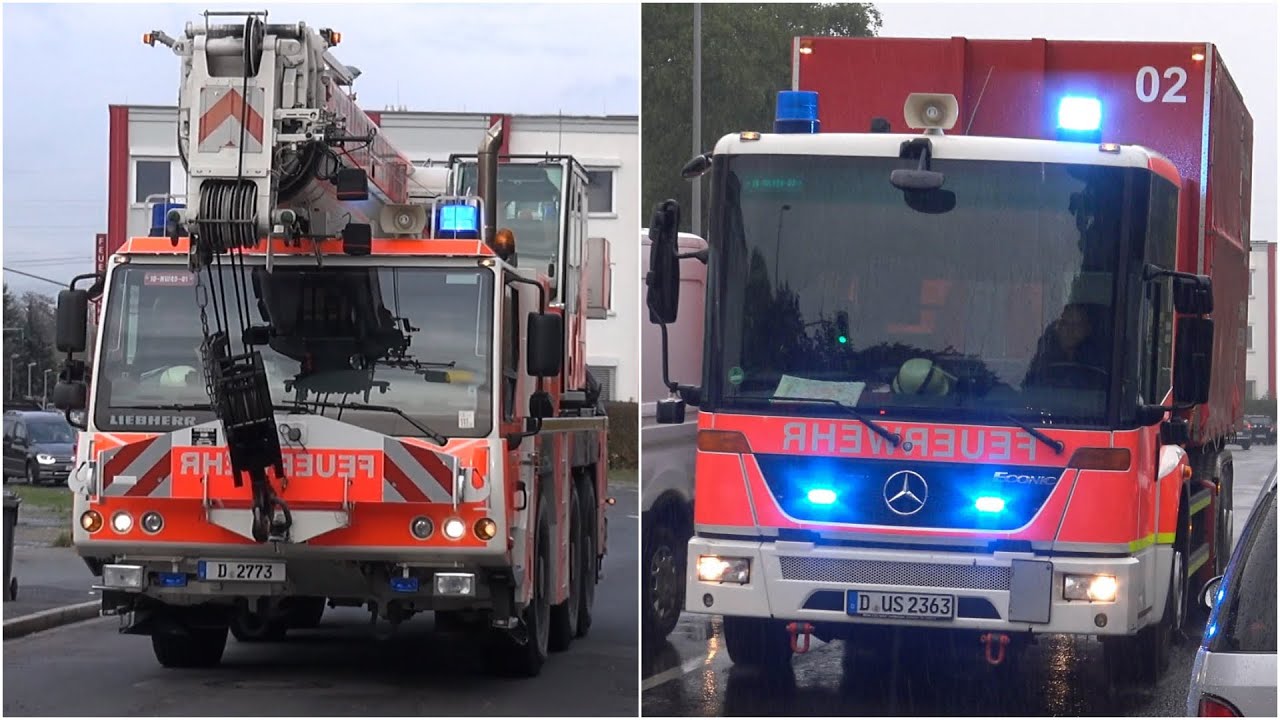 [Kran, WLF's, uvm] Einsatzfahrten der Feuerwehr Düsseldorf FW 10