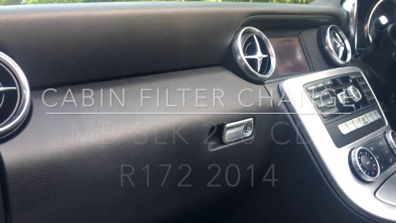 2014 2015 Mercedes SLK 250 CDI Cabin AIR Filter Change / Replacemant