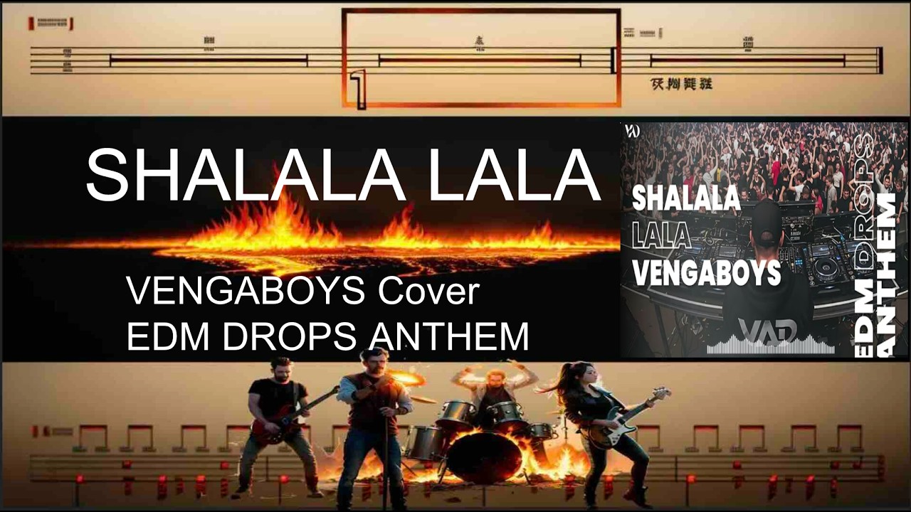 #SHALALA LALA #VENGABOYS Cover EDM DROPS ANTHEM Tempo:135｜#動態鼓譜完整版 #爵士鼓 #樂團 #表演 #教學 #鼓譜