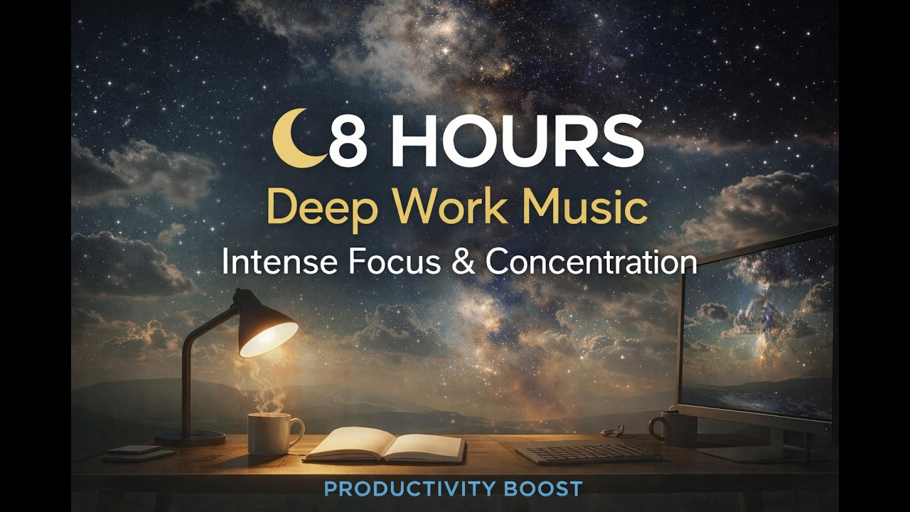 8 Hours Deep Work Music: Intense Focus & Concentration for Productivity (Lofi Beats)