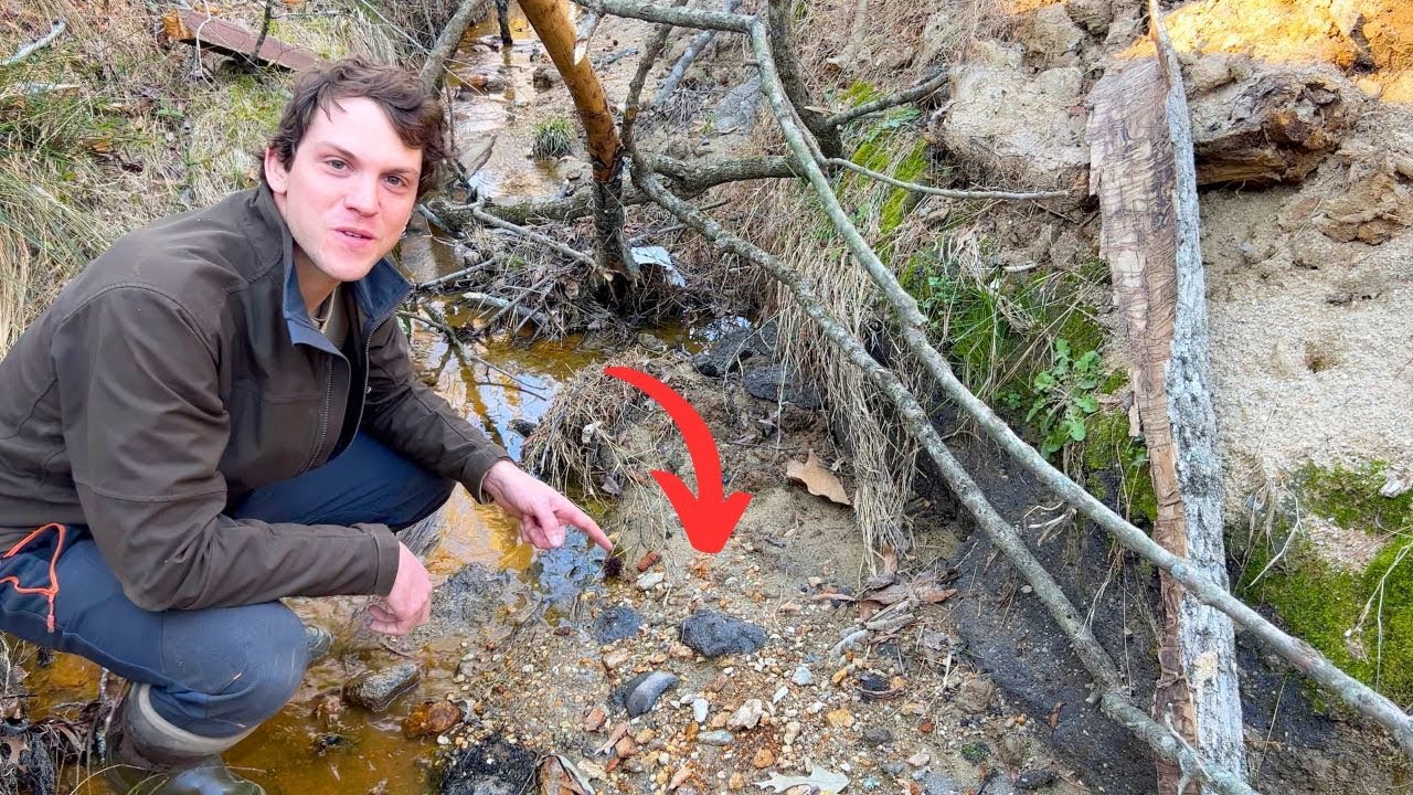 Внезапное наводнение обнажило сокровища на дне ручья (Mudlarking)