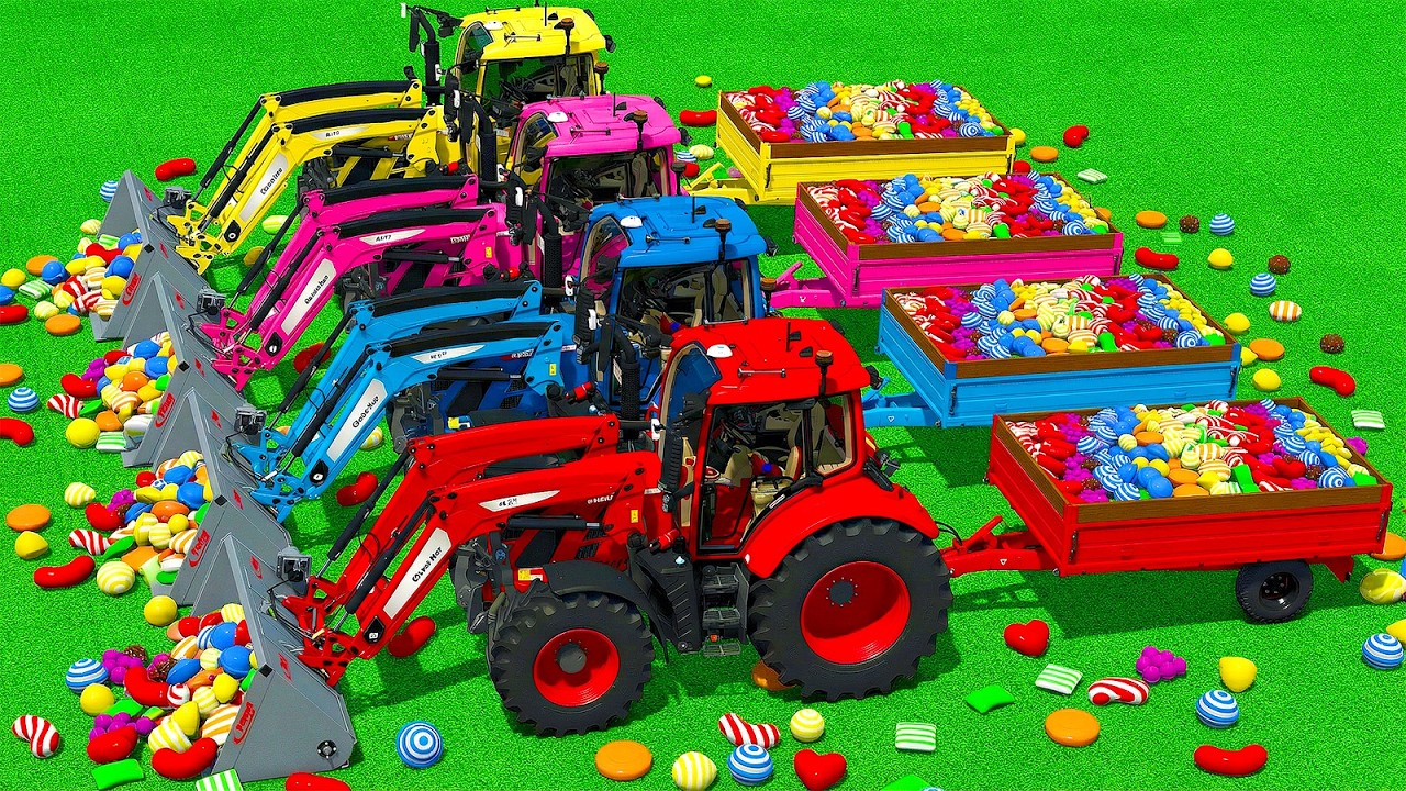 LOAD AND TRANSPORT CANDY WITH FENDT TRACTORS & HARVEST CORN – Farming Simulator 25