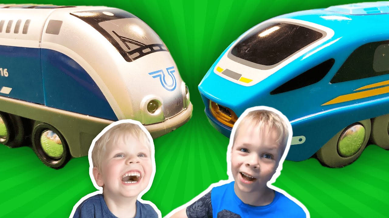 🤔 🏋 Who's the stronger & faster train engine? Epic train battles between Brio and Hape! 👏🏆