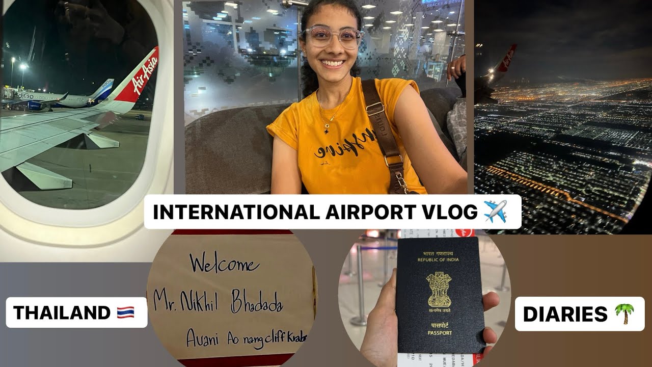 INTERNATIONAL AIRPORT | AHEMDABAD TO THAILAND | IMMIGRATION, SIM CARD, BAGGAGE ESSENTIALS | VLOG