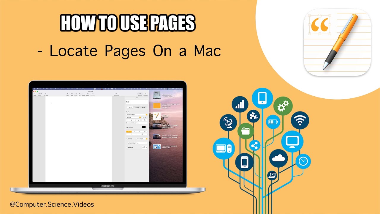 How to LOCATE the Pages Application On a Mac / Desktop Computer - Basic Tutorial | New