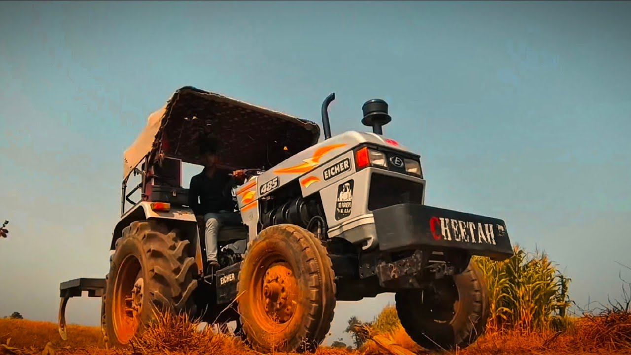 Eicher 485 tractor cultivator #viral #trending #farming #tractor 
