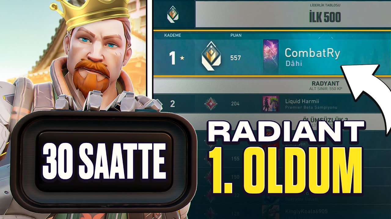 Valorant 30 saatte D&Uuml;NYANIN İLK RADİANTI'ı olarak REKOR KIRDIM!