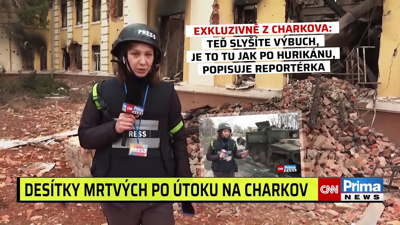 Exkluzivně z Charkova: Teď slyšíte výbuch, je to tu jak po hurikánu, popisuje reportérka