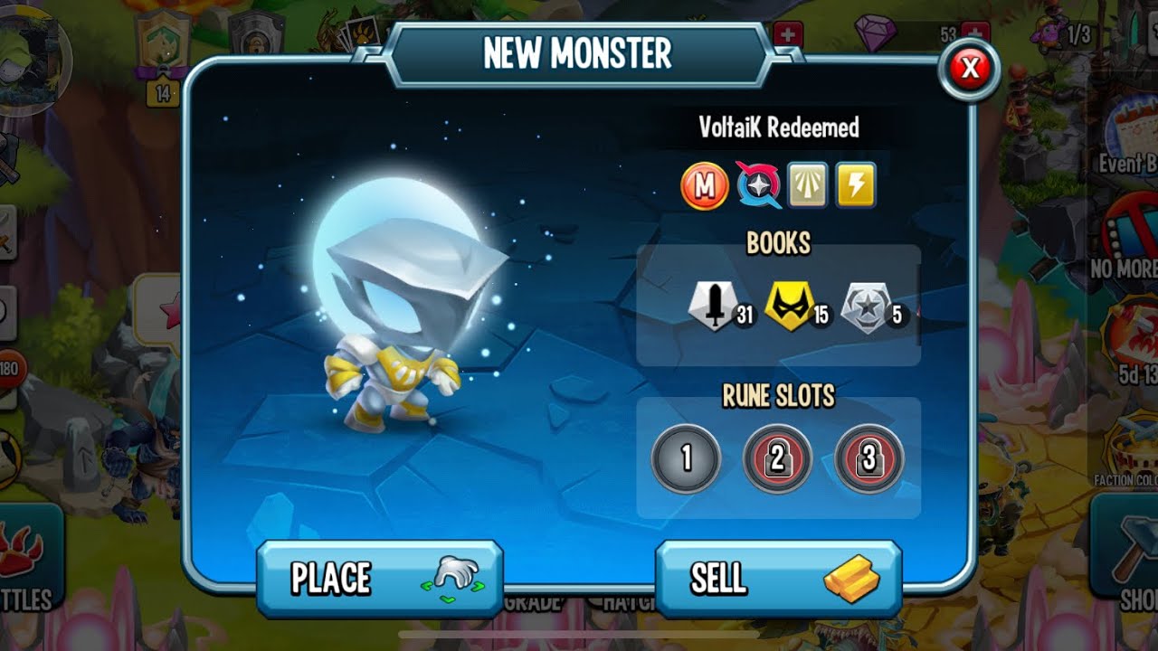 Hatching Mythic “VoltaiK Redeemed” Monster Egg and Leveling it up in Monster Legends!