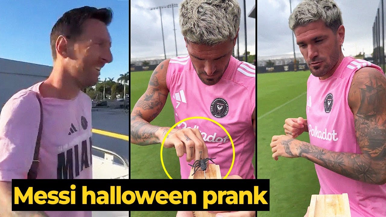 Reakcja Messiego na przerażonego De Paula po psikusie z okazji Halloween podczas ostatniego treningu
