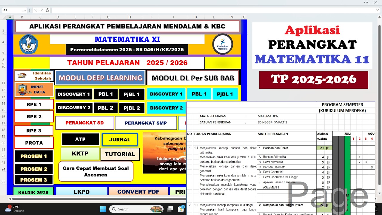 Aplikasi Perangkat MATEMATIKA Kelas XI TP 2025-2026
