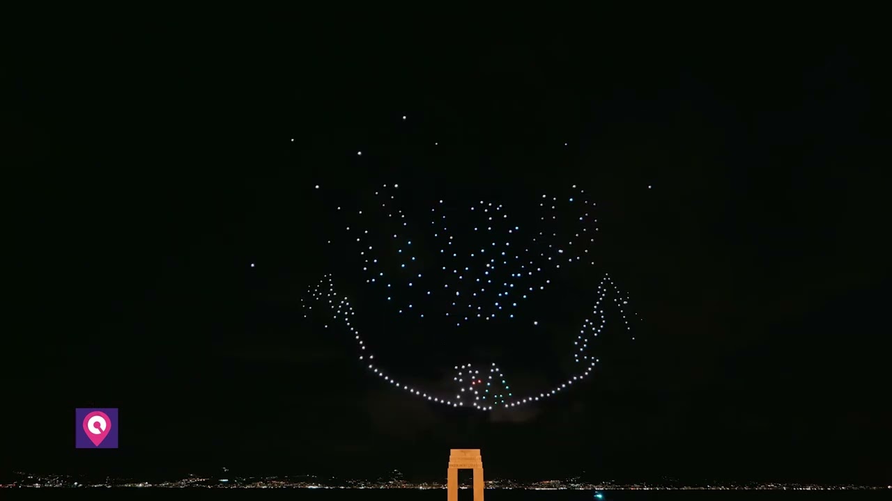 Drone Show a Reggio Calabria: lo Stretto illuminato da 500 droni, il video