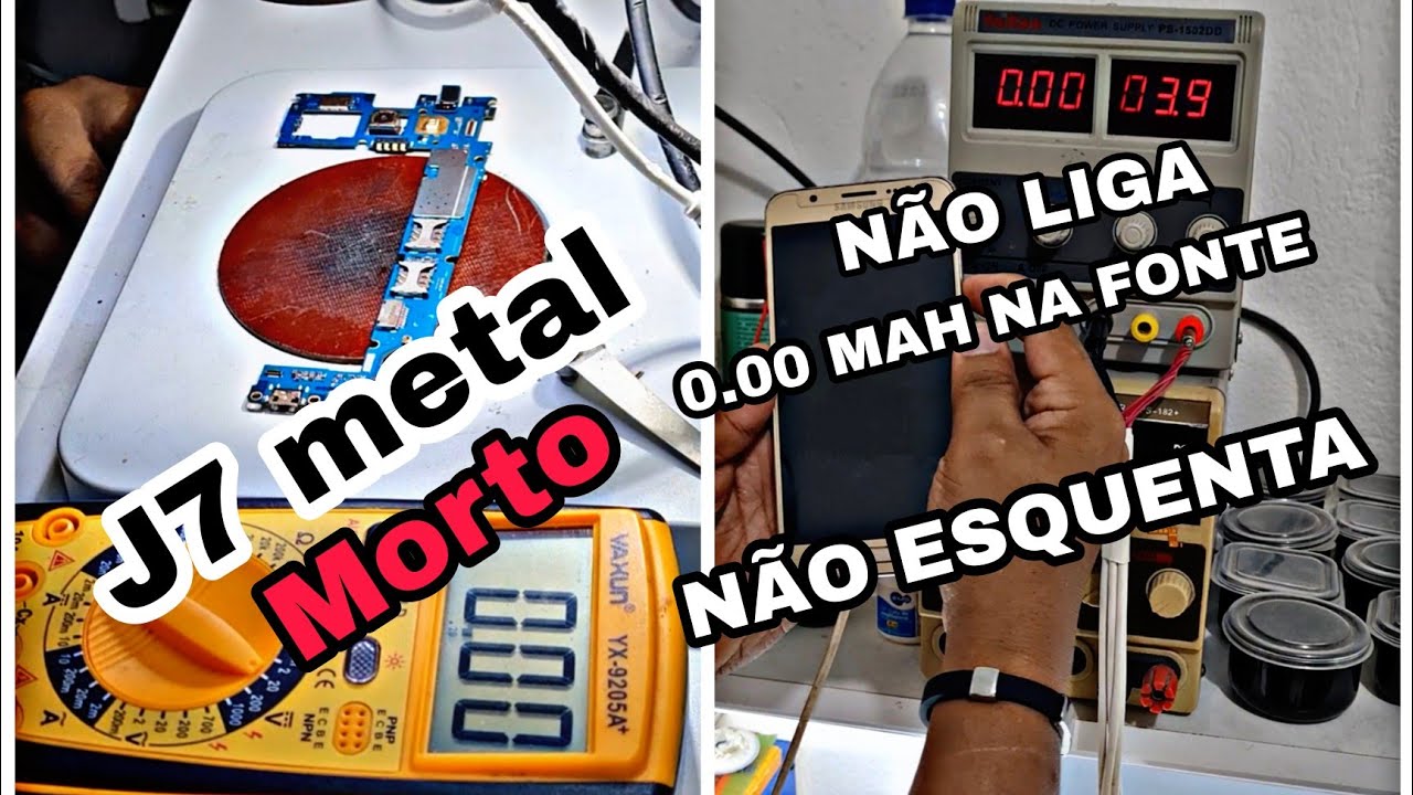 J7 metal não liga, sem consumo, não esquenta , SOLUÇÃO!!!