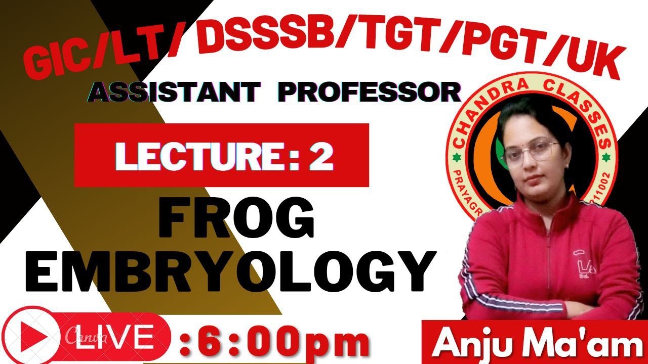 LECTURE 2 || FROG EMBRYOLOGY || BY ANJU MAM || CHANDRA CLASSES BIOLOGY SCIENCE GROUP #M:9264915953