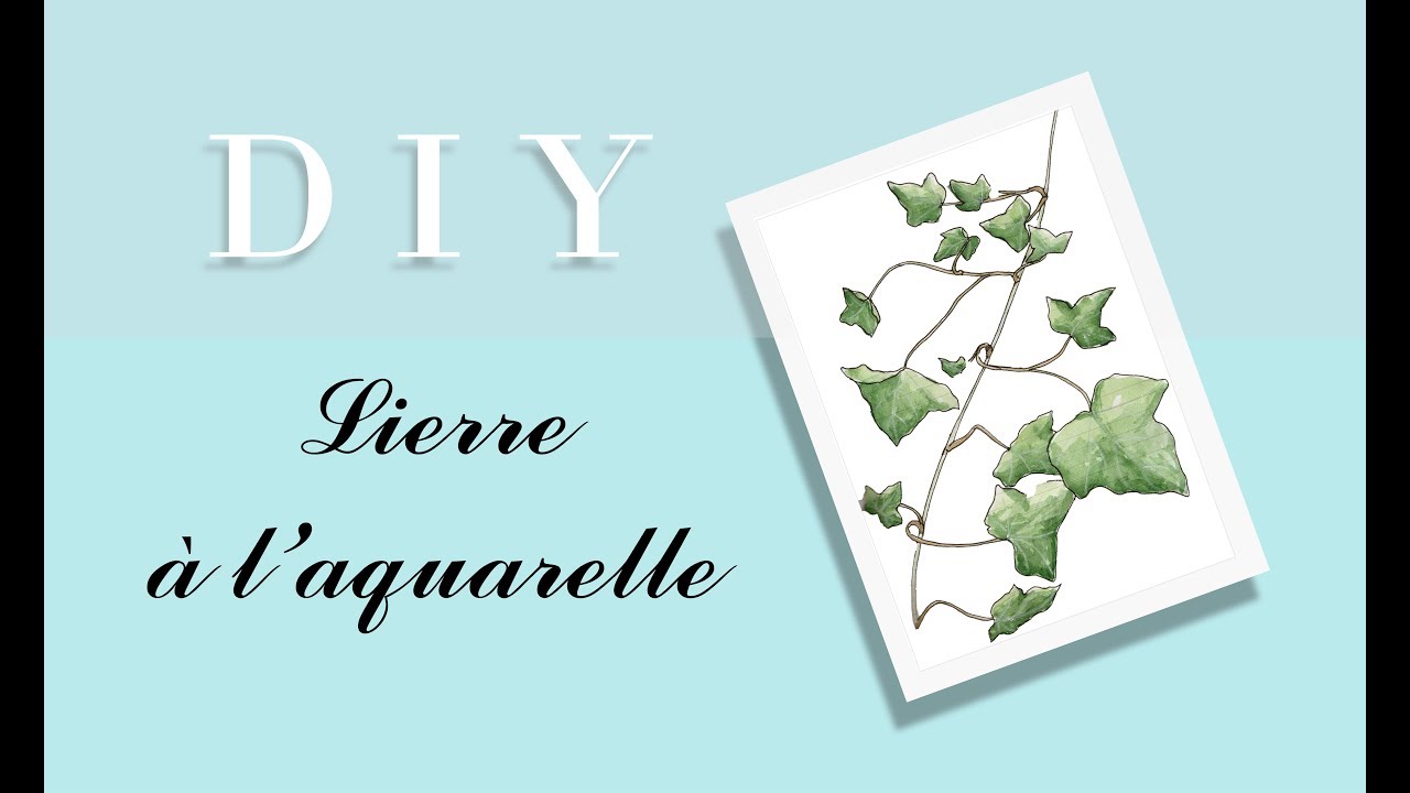 Drawing watercolor - Lierre à l'aquarelle - Tuto dessin