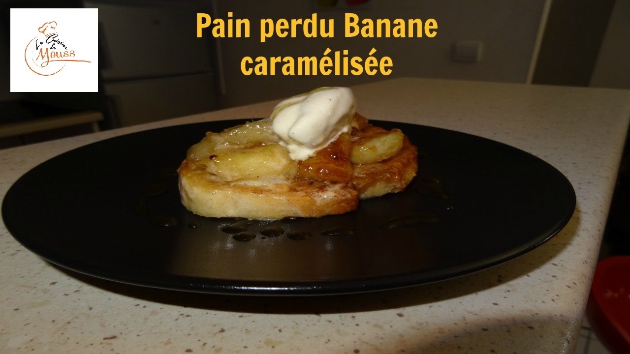 Pain perdu banane caramélisée