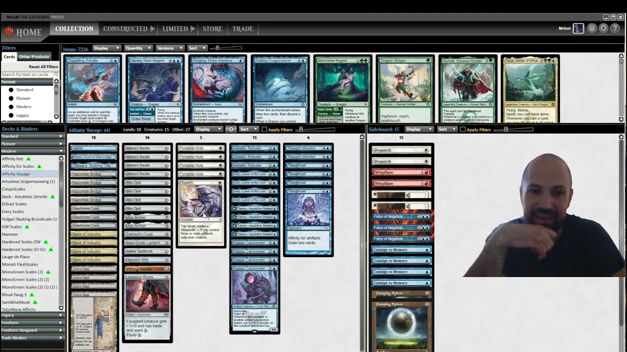 UW Affinity vs UR Prowess. Modern deck tech+Gameplay!