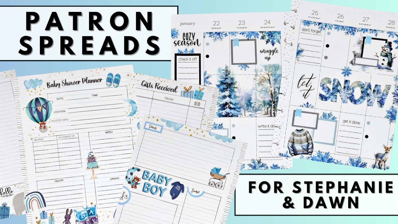 PLAN WITH ME | PATRON SPREADS FOR STEPHANIE & DAWN | THE HAPPY PLANNER