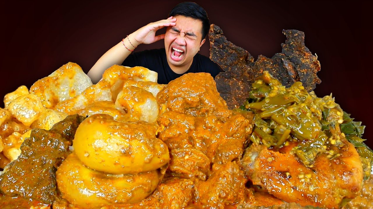 MUKBANG 3 BUNGKUS NASI PADANG LAUK MELIMPAH FULL LEMAK TAMBUSU, GULAI CINCANG