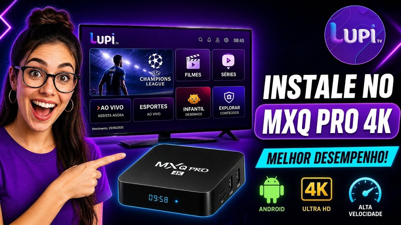 COMO BAIXAR E INSTALAR O LUPI TV NO TV BOX MXQPRO 4K [F&Aacute;CIL E R&Aacute;PIDO] #lupitv #canais #futebol #tv 
