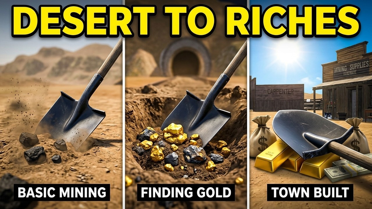 Starting a Gold Rush Town in the Worst Location Possible | Wild West Miner Simulator