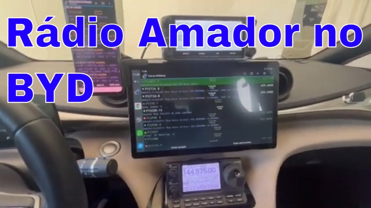Carro Elétrico BYD com estação de Rádio Amador PY2NET  
