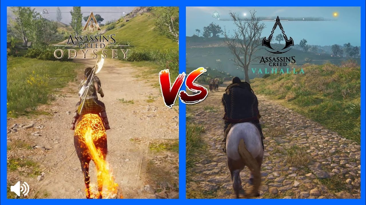 Assassin's Creed Valhalla vs Odyssey Comparison Side by Side