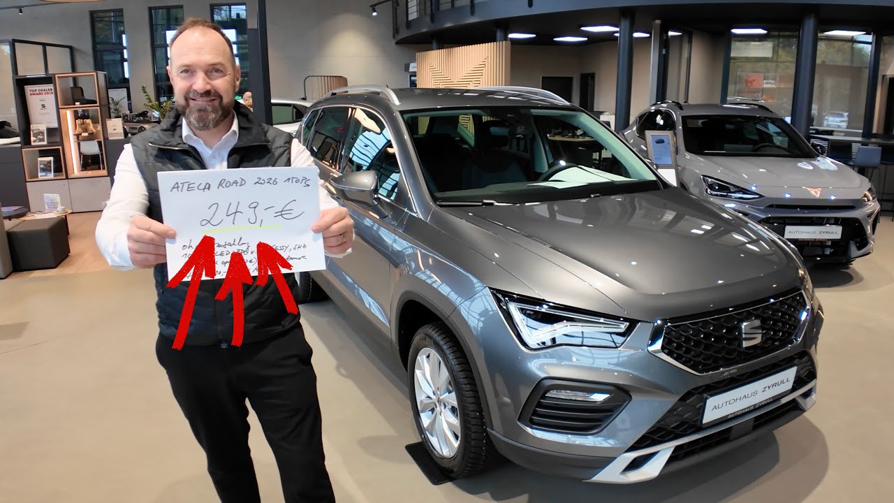 Ein VERBRENNER für 249,- € ohne Anzahlung! SEAT ATECA 2026 ROAD EDITION 😍 Leasing-Hammer ab 249 €!
