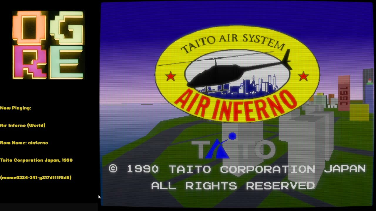 OGRE [MAME 0.235 WIP] Air Inferno (World, 1990 Taito)
