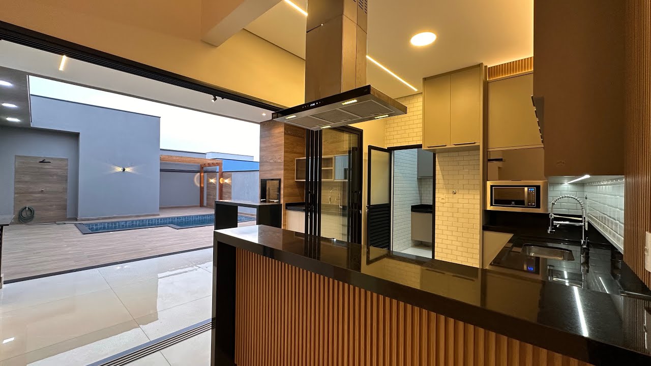 Casa térrea à venda com 3 suítes, piscina e gourmet no condomínio Jardim Milano | Indaiatuba SP