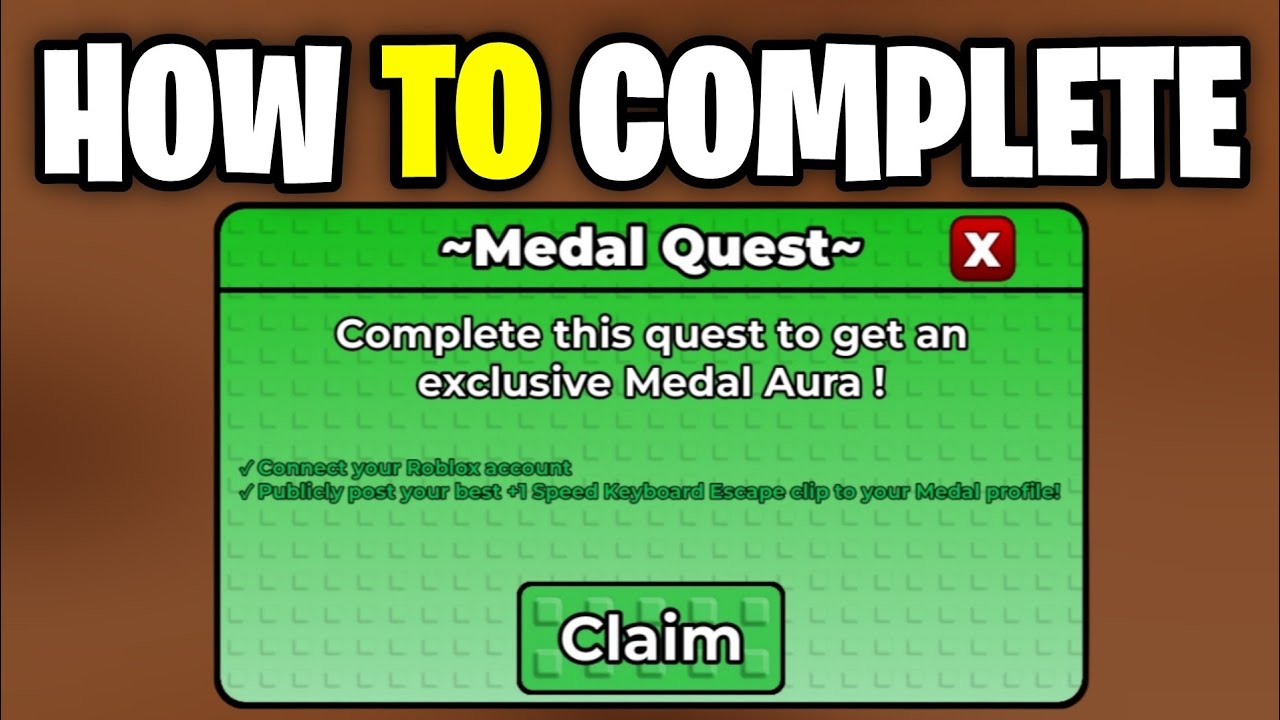 HOW TO COMPLETE MEDAL QUEST IN +1 SPEED KEYBOARD ESCAPE | EASY STEP BY STEP GUIDE