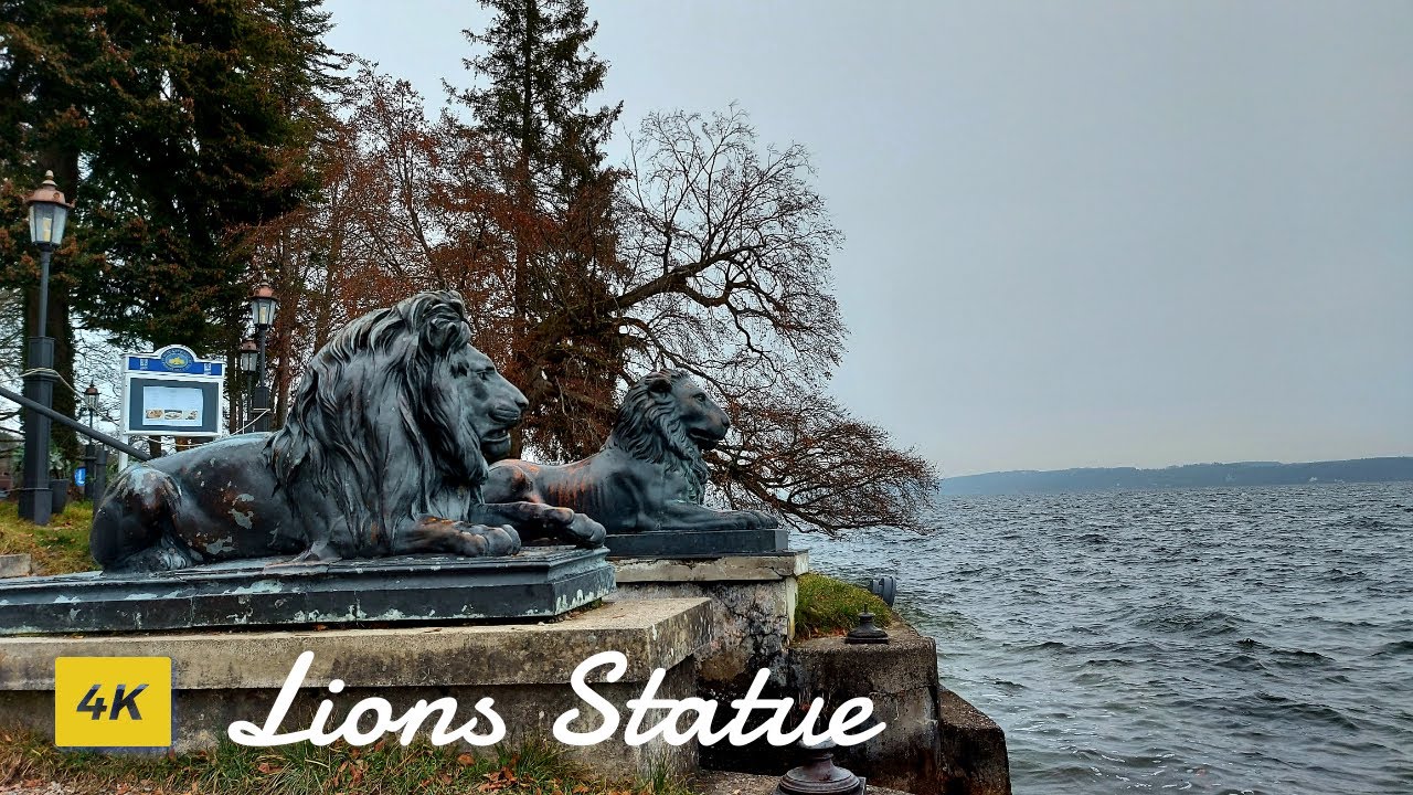 Virtual walking lake park in Tutzing, Germany || Lake Starnberg[Starnberger See], Germany[4K UHD]