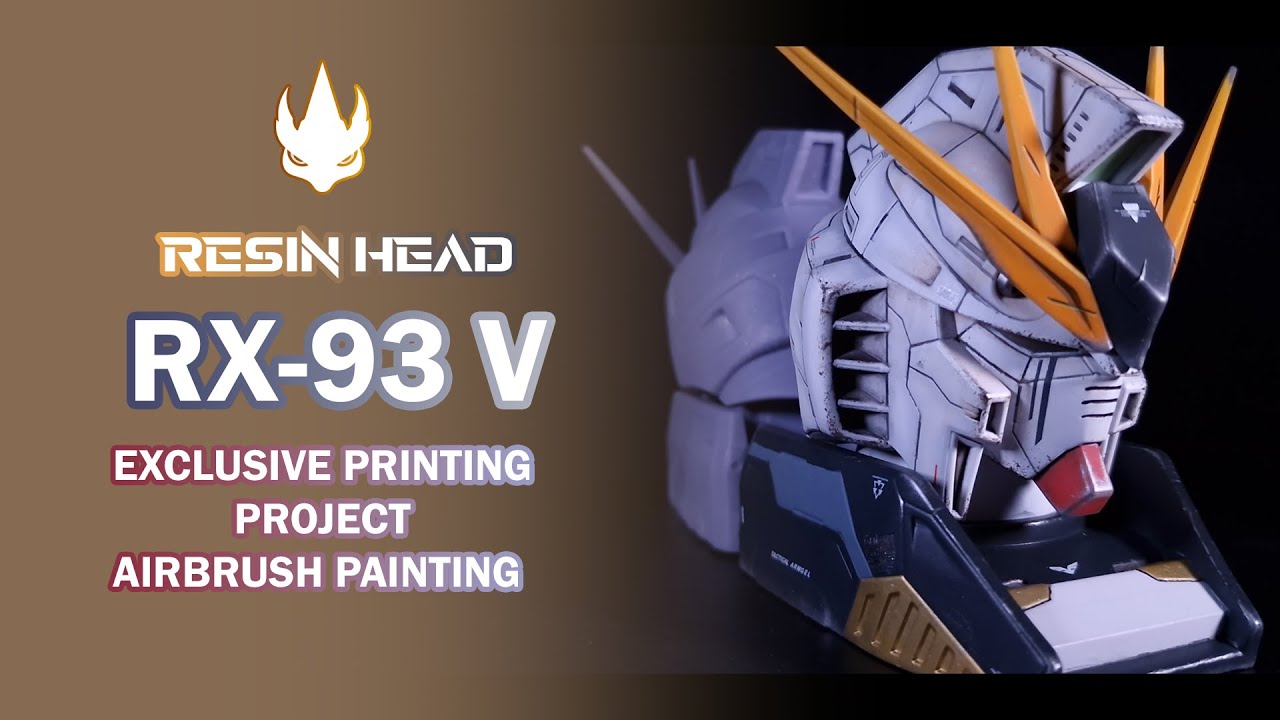 Painting RX-93 Nu Gundam - Weathering - Custom Resin Print